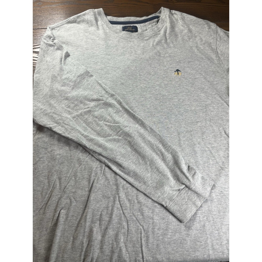 Brooks Brothers Long Sleeve Logo Pullover T-Shirt Gray Size XL